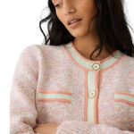 J.Crew  - Marled Sweater Lady Jacket Pink Multi Knit Cardigan Sz L Photo 1
