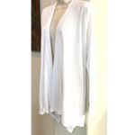 Allen Allen Like new  white long cardigan. Sz M Photo 1