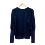 Sundry  Navy Blue Puff Sleeve Sweatshirt Pullover Size 1 (Small) Made in USA Photo 2