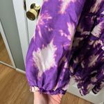 Ulla Johnson  Purple Silk Emery Long Sleeve Ruffle Mini Dress Cassis Blur 10 Photo 4