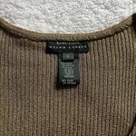 LAUREN Ralph Lauren Sweater Casual Size Small Brown Metallic Gold Short Sleeve Photo 1