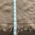 Free People  Irresistible Fringe Hem Slouchy V-Neck Oversized Sweater Tan S Photo 9