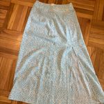 Blue Maxi Flora Maxi Skirt With Slit Size XS Photo 0
