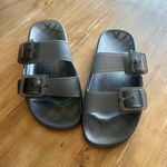 Balenciaga Mallorca Transparent Dual-buckle Slide Sandals In Black Sz 10 New Photo 0