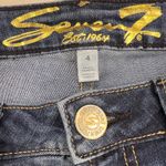 Seven7  Step Fray Raw Hem Mid Rise Crop Fashion Jeans Medium Wash Size 4 Photo 5