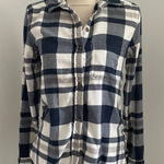 American Eagle Boyfriend Fit Plaid Flannel Shirt sz XS Preppy Lumberjane Granola Photo 0