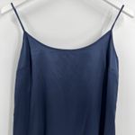 STAUD  Midi Slip Dress Size Medium Satin Dark Navy Blue Cocktail Party Minimalist Photo 3
