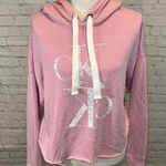 Calvin Klein  Cropped Pink Logo Hoodie-XS Photo 0