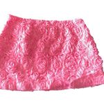 Urban Outfitters NWOT  Lulu Textured Pink Rosette Mini Skirt Photo 3