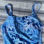 Speedo Women's  White Blue Tropical Floral Flowers Swimsuit Size 12 #0188 Photo 2