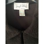 Joseph Ribkoff  Quarter Sleeve Collared BLK/Silver Plaid Crop  Cardigan Sz 12 Photo 1