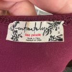 Free People Intimately  Burgundy‎ Square Neck Top Boho Coquette Romantic Medium Photo 2
