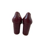 M GEMI Burgundy Croc Embossed Leather Heels Size 40 / US 10 Red Photo 9