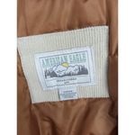 American Eagle Womens Size Small Long Cinch Waist Winter Coat Tan Zip Up Pockets Photo 2