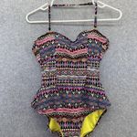 One Piece Pink Envelope Women's Swimsuit  Halter Sweetheart Size Small Backless Photo 0