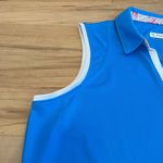 Pebble Beach Women's Turquoise Blue Sleeveless V Neck Athletic Polo Top Large Photo 10