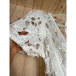 Lulus NWT  Flourishing Blossoms White 3D Floral Backless Midi Dress Wedding Sz L Photo 6