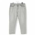 Eileen Fisher  Organic Cotton Boyfriend Jeans Gray Silver Size 14 Photo 2