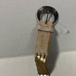 Fossil Belt Genuine Leather Gold Silver White Boho Western Sz L NWOT Unique Gift Photo 4