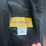 Scott McClintock Black Embroidered Faux Scarf Mother of the Bride Dress SZ 10 Photo 6