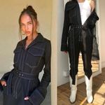 NWOT Orseund Iris Work Wear Belted Jumpsuit In Black Size Small. Kylie Photo 4