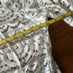 Wave Zone White Lace Bell Sleeve Swim Cover Up, Large Photo 5