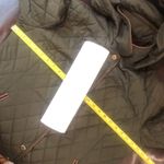 Ralph Lauren  Olive Green Quilted Diamond Riding Coat w Removable Hood Large Photo 14