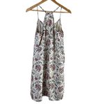 Madewell  100% Silk Floral Dress Waist‎ Tie with Pockets Cream Gray Red, Size 4 Photo 9