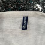 IWOLLENCE Women’s Waffle Knit Tunic Blouse Tie Knot Short Sleeve Henley M Shirt Size M Photo 2