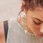 Kendra Scott  Emmet Statement Filigree Drop Earrings in Gold Photo 1