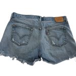 Levi's  Shorts Womens 30 Blue Jean Denim Raw Hem Mid Rise 501 Cotton‎ Photo 1