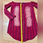 Paper Crane 🏷️🏷️ Red flannel faux distressing dress Medium Photo 6