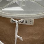 Grace Karin  Women's Short Sleeve‎ Button Front Cardigan NEW Tan White S Photo 3