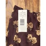 Robbie Bee Vintage NWT  Women's Brown 100% Silk Floral Print Maxi Skirt Size 12 Photo 2