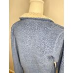None Sherpa Womens Jacket Pullover Blue 1/4 Zip Sweatshirt Women's Size Small Photo 11
