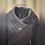 White House | Black Market NWOT   Asymmetrical Jacket Full Zip Up Black SZ Photo 6