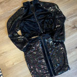 Aria  Clothing Velour Crop Sequin Set Photo 0