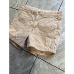 Anthropologie Tan Chino Shorts Relaxed Fit High Rise Cotton Blend 25 Photo 2