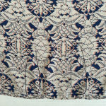 CAbi Women's Cream Blue Damask Flutter Short Sleeve Blouse Small #3074 Photo 13