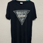 Gymshark Spell out Shirt Womens Size Small black logo stretch flowy fitness Photo 0