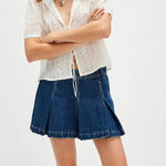Free People  We The Free Madison Ave Denim Mini Skirt Size 30 New with tags Photo 0