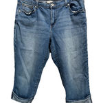 Levi's 515 Light Wash Denim Capri Pants Size 34X18.5 Mid Rise Pockets Zip Photo 0