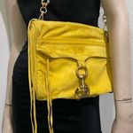 Rebecca Minkoff Mustard Yellow M.A.C. Suede Crossbody Photo 0