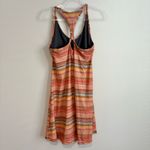 prAna  Francesca Striped Active‎ Dress orange yellow size large Photo 3
