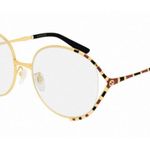 Gucci Demo Round Ladies Eyeglasses GG0596OA 003 58 Photo 0