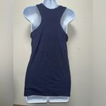 Theory  Black‎ Navy Ombré Racerback Chest Pocket Tank Top EUC Size S Photo 3
