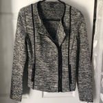 Armani Exchange Women’s Jacket Blazer Fitted Career Zip Moto size SP tiny stain Photo 0