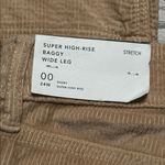 American Eagle Super High Rise Baggy Corduroy Wide Leg Pants Tab Size 24 Short Photo 11