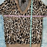 Banana Republic Leopard Print V Neck Sweater Small Photo 4