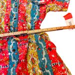 Dreams Vintage 80s NWT Cotton Romper Small Abstract Neon Print Button Playsuit Pink Photo 7